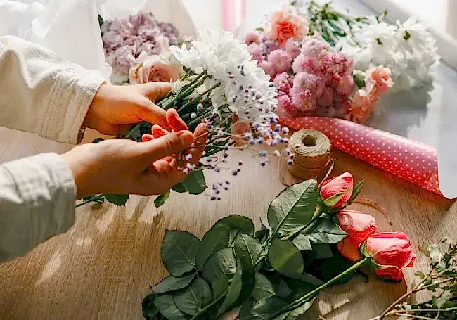 papatya ve lilyum buketi